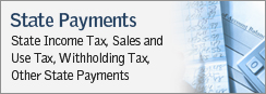 State Payments - State Income Tax, Sales and Use Tax, Withholding Tax, Other State Payments